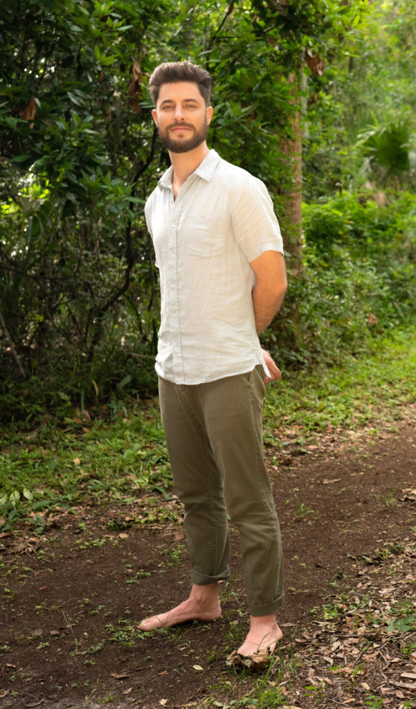 Matteo Colaciello on a forest trail